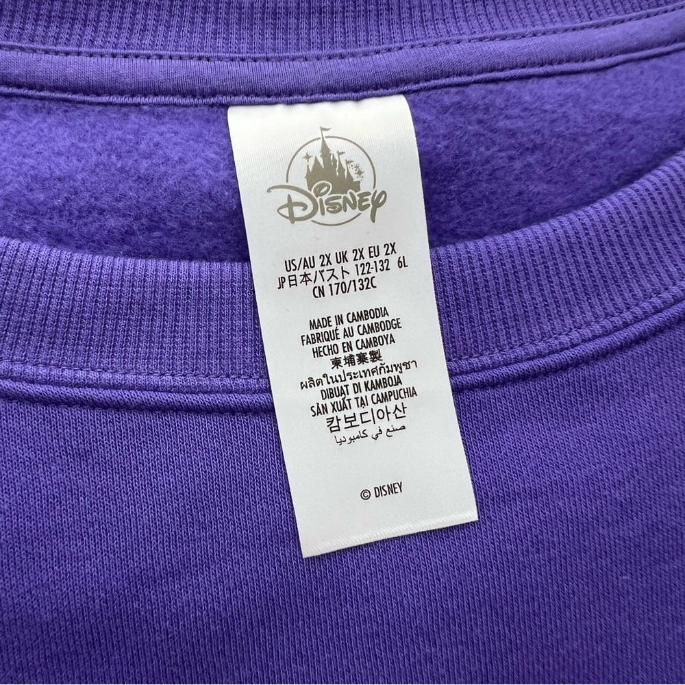 Disney Parks Ariel Purple Crewneck Sweatshirt - Size 2X - New Without Tags - Picture 4 of 6